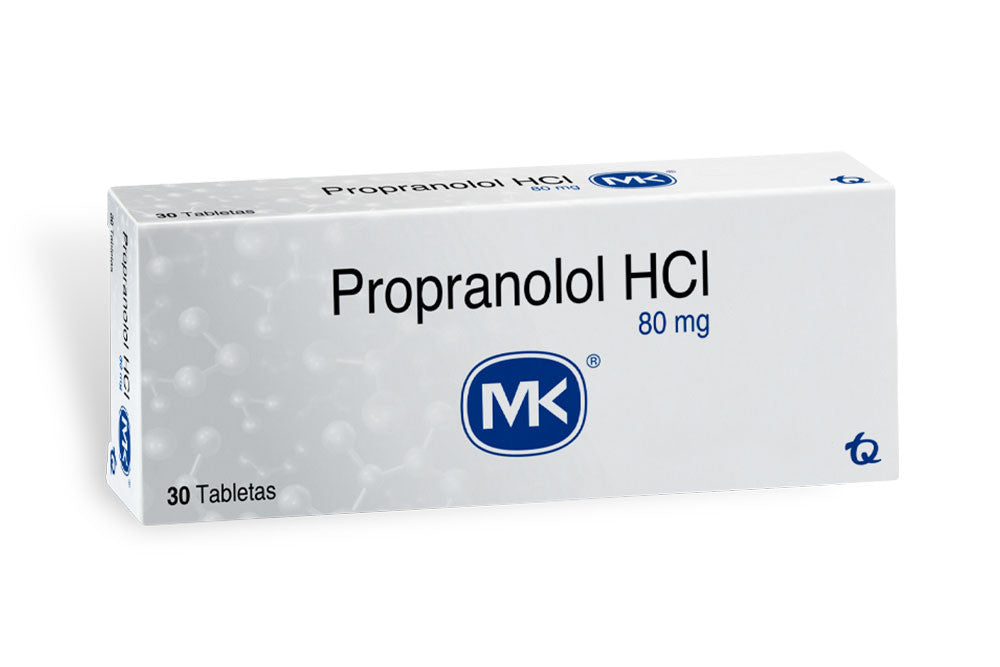 PROPRANOLOL HCL 80 MG 30 TBS MK - VENTA CON FORMULA MEDICA - REG. INVIMA 2010M-011526R2
