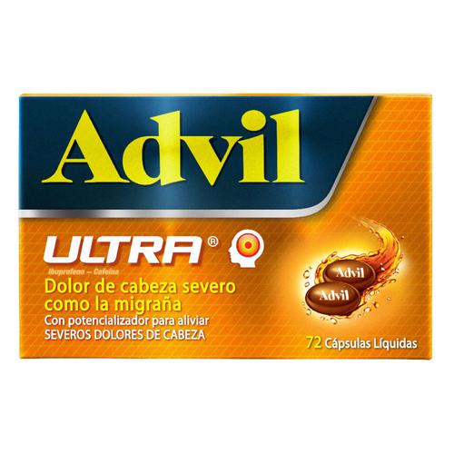 ADVIL ULTRA X 72 CÁPSULAS - VENTA CON FORMULA MEDICA - REG. INVIMA 2018M-0009614-R1