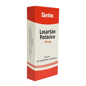 LOSARTAN 100 MG 30 COMPRIMIDOS GF - VENTA CON FORMULA MEDICA - REG. INVIMA 2018M-0013265-R1