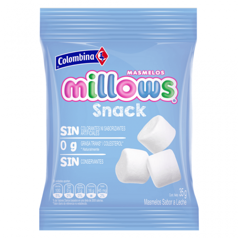 MASMELO MILLOWS SNACK BLANCO 35 GR
