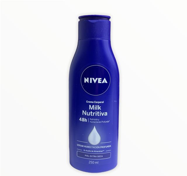 CREMA NIVEA MILK ALMENDRAS 250 ML - REG. INVIMA NSOCCO1436-05