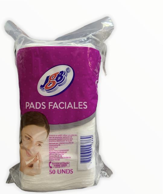 DISCOS FACIALES PADS JGB ALGODON 50 UND - REG. INVIMA 2020DM-0021062
