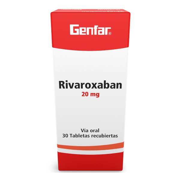 RIVAROXABAN 20 MG 30 TBS GF (M)192222 - REG. INVIMA 2020M-0019566