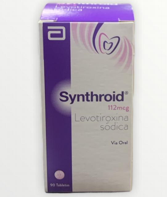 SYNTHROID 112 MCG FRASCO 90 TABLETAS - REG. INVIMA 2019M-0001765-R2