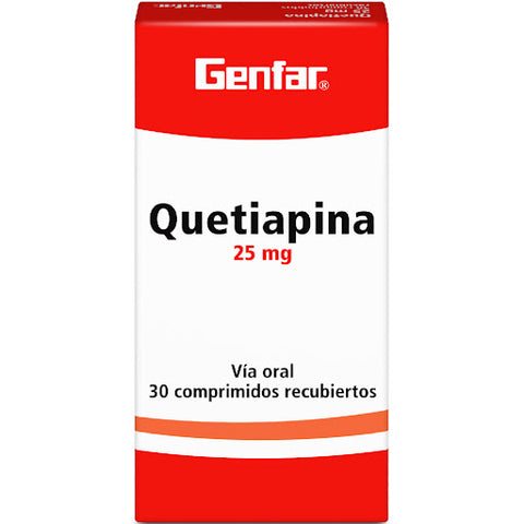 QUETIAPINA 25 MG 30 TBS GF (M)13950 - VENTA CON FORMULA MEDICA - REG. INVIMA 2021M-0011105-R2