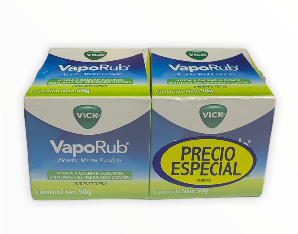 2 VICK VAPORUB 50 GRAMOS P.E. - REG. INVIMA 2009M-013296-R1
